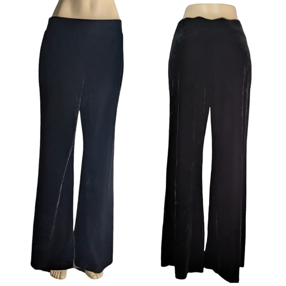 MOSSIMO Black Terciopelo bell Luxury Pants Size L Grande - Picture 4 of 16